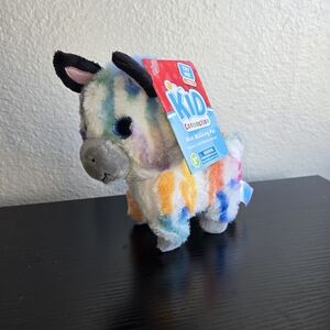 Miniature Electronic Walking Pet, Rainbow Zebra Plush Toy